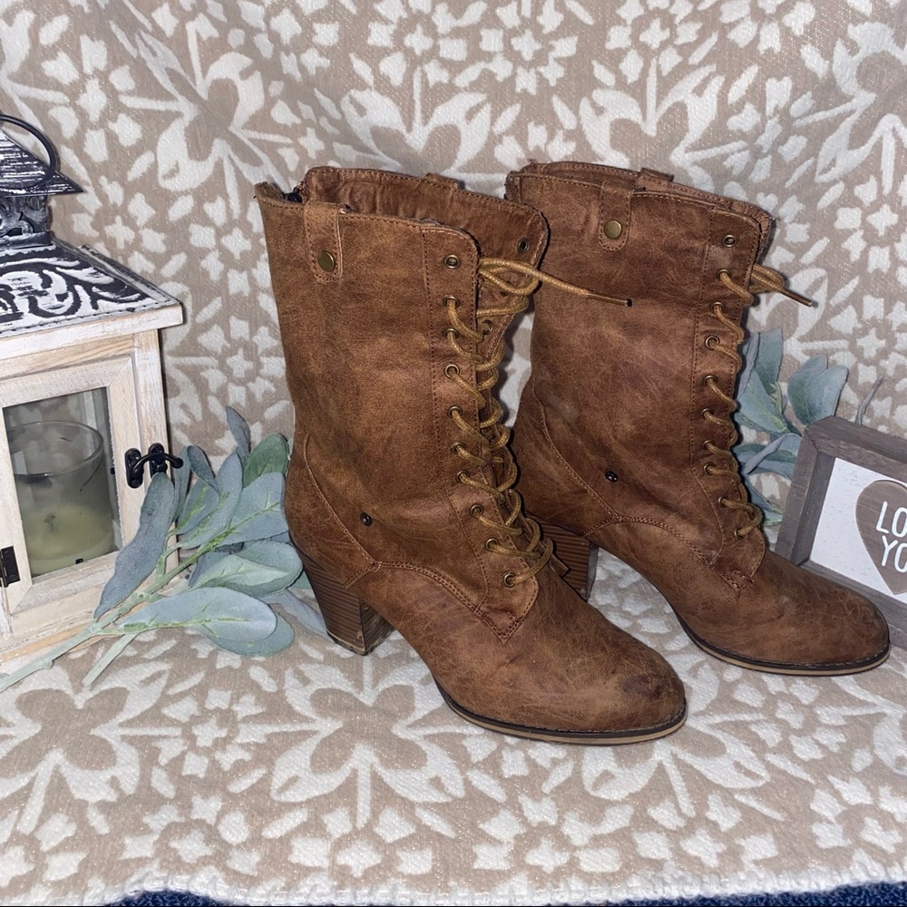 Tan booties